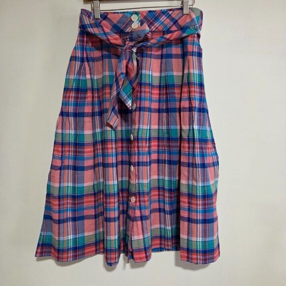 NWT TALBOTS PLAID MIDI FULL SKIRT SIZE 10 / MEDIUM - Picture 2 of 16